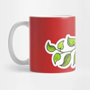 Marble Queen Pothos / Devils Ivy Plant - House Plant Watercolour Mug